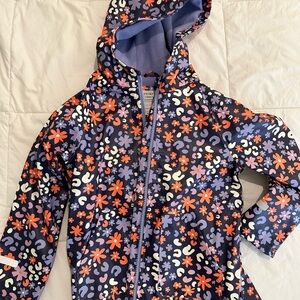 Primark Girls Floral Hooded Raincoat
